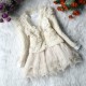 Ivory Lace Cardigan & Tutu Dress Set 